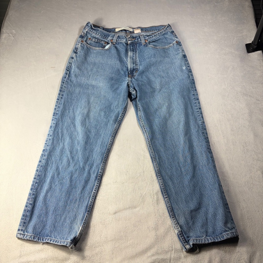 Gap Blue Jeans Mens 35x30 Relaxed Fit Medium Wash Denim Straight Leg 100% Cotton